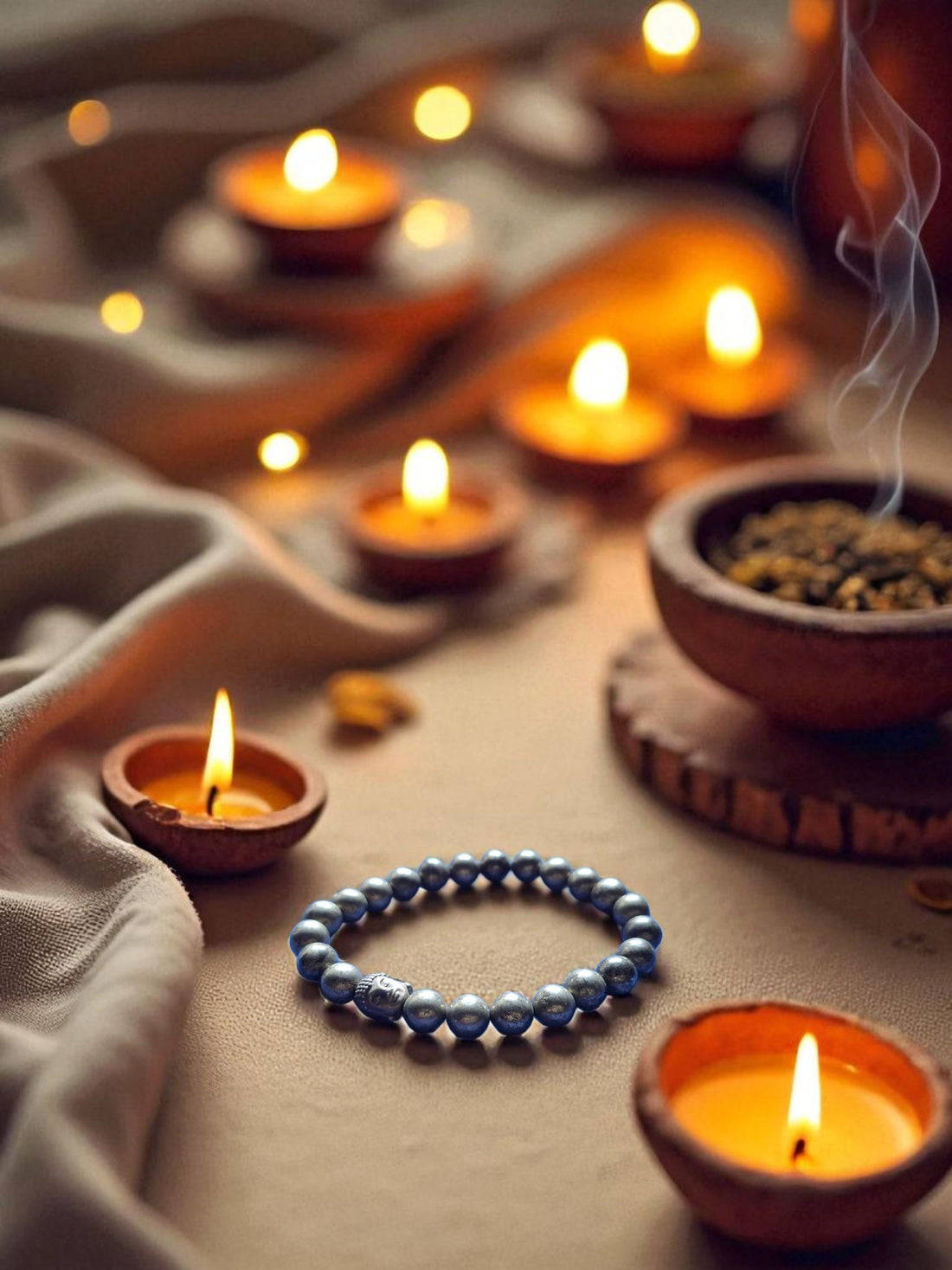 Pyrite Buddha Bracelet – Wealth & Protection