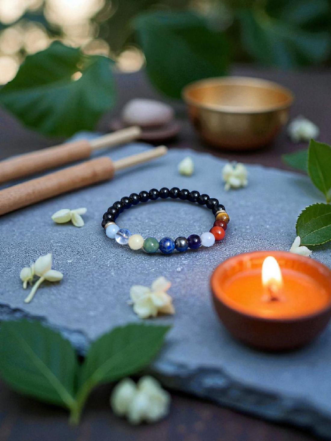 Cosmic Chakra Healing Bracelet – 11 Natural Crystals for Energy, Balance & Protection