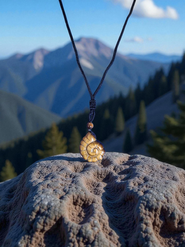 Tiger Eye Ammonite Pendant – Protection, Confidence & Grounding Crystal Anjali Originals