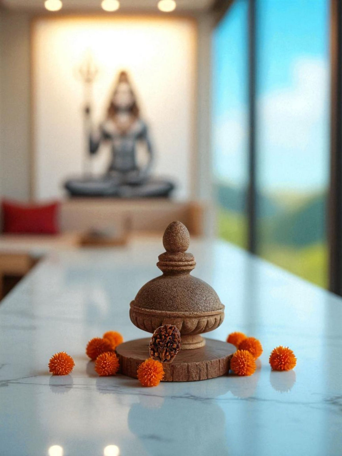 Original 3 Mukhi Rudraksha from Nepal – Certified Natural Bead for Confidence, Energy & Past Karma Cleansing
