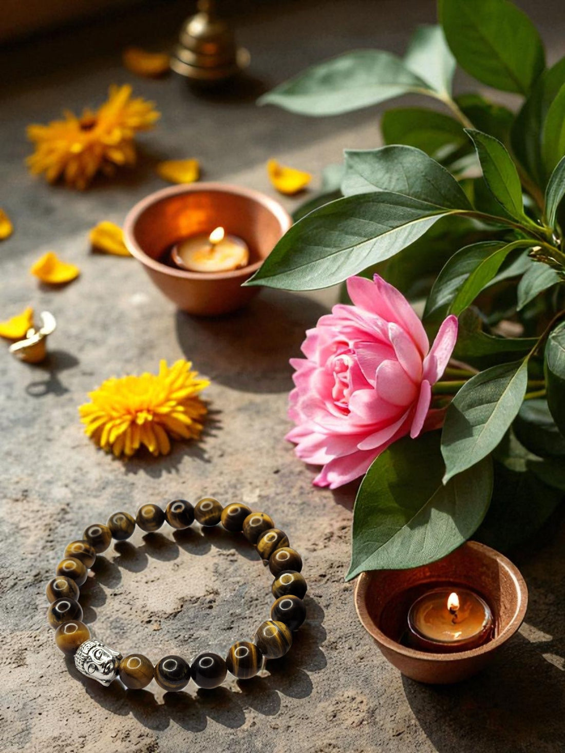 Tiger Eye Buddha Bracelet – Protection & Confidence