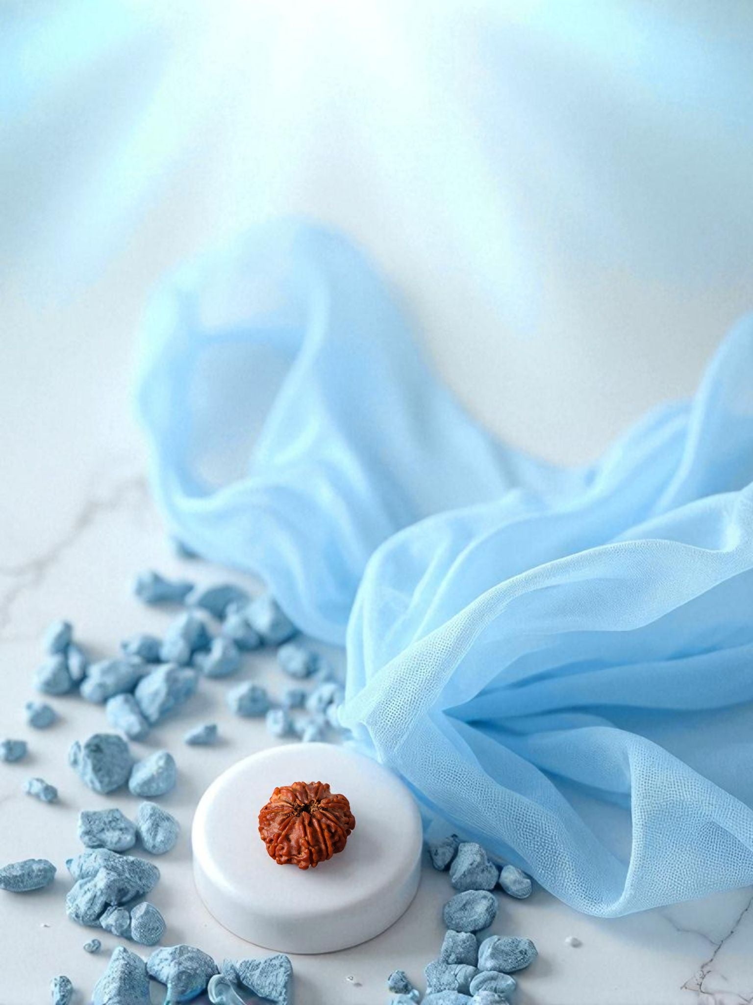 Original 9 Mukhi Rudraksha from Nepal – Certified Natural Bead for Power, Protection & Durga Blessings