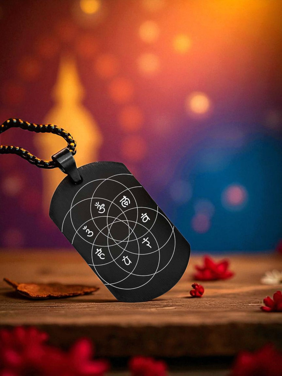 7 Chakra Bija Mantra Pendant – Sacred Geometry Spiritual Necklace for Healing & Energy Balance