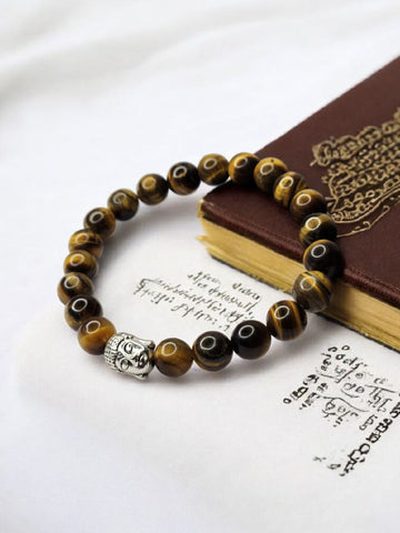 Tiger Eye Buddha Bracelet – Protection & Confidence